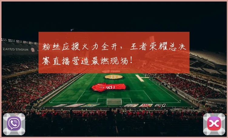 粉丝应援火力全开,王者荣耀总决赛直播营造最燃现场!